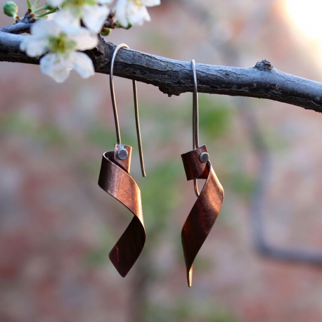 Pendientes Mi otra serpentina de papel en plata