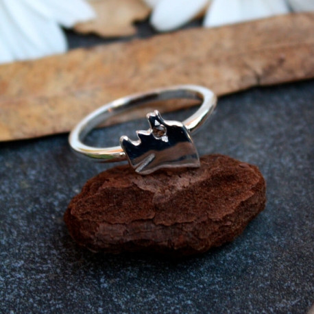 anillo Rinoceronte plata